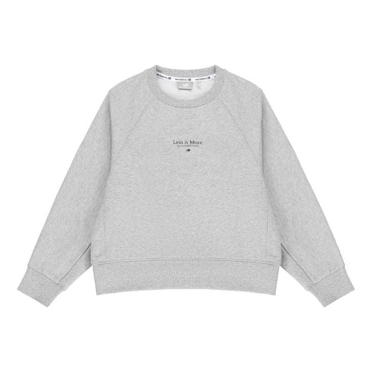 Суитчър New Balance Alphabet Print Crewneck Sweatshirt Сиво | 5CC13022-GR, 0