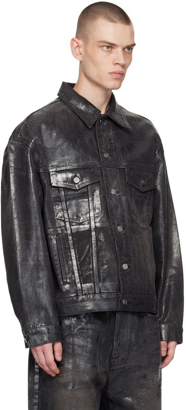 Яке We11done We11done Foil Coated Trucker Denim Jacket Черно | WD-DJ1-23-318-U-BK, 1
