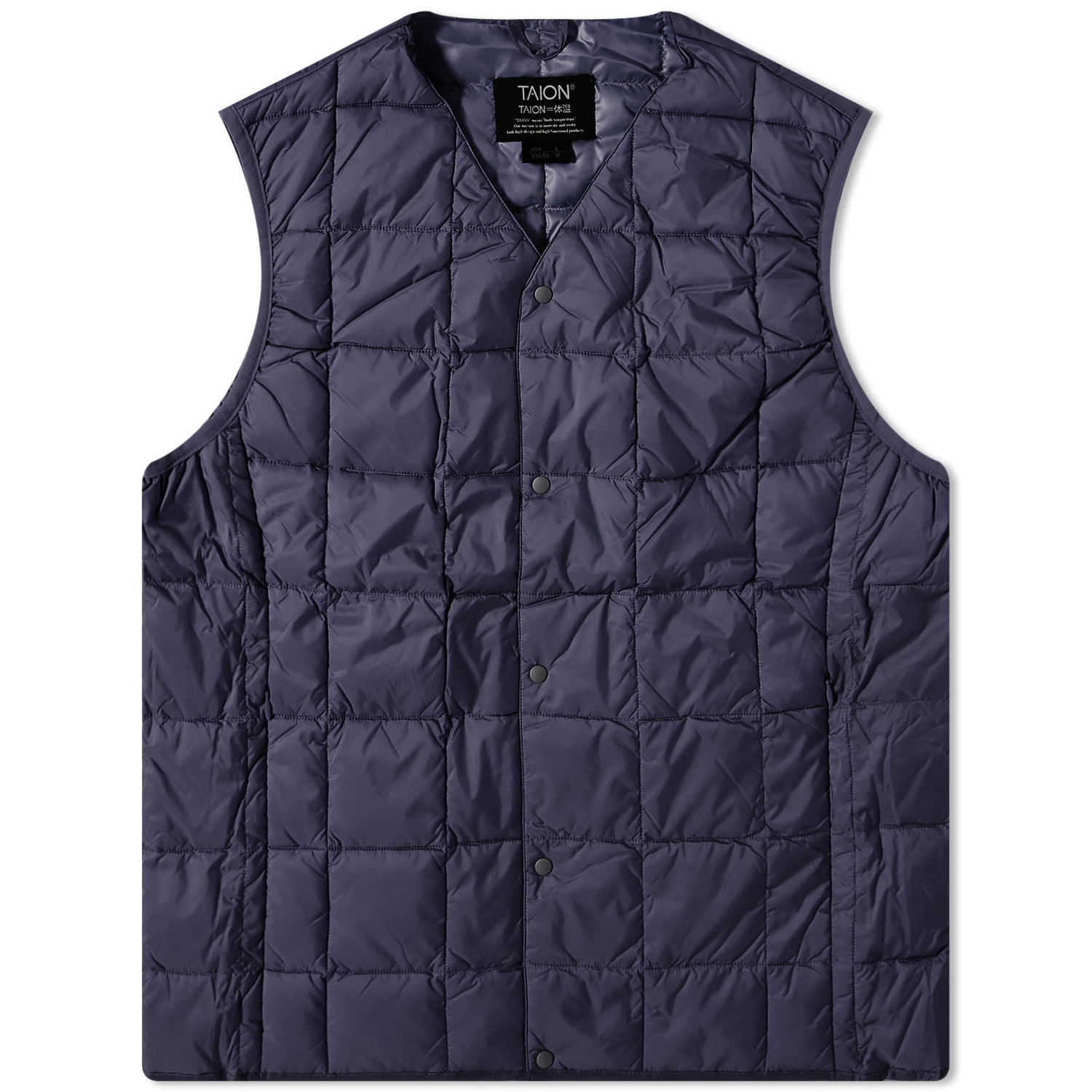 Жилетка TAION V-Neck Down Vest Тъмно синьо | TAION-W001-NVY, 0