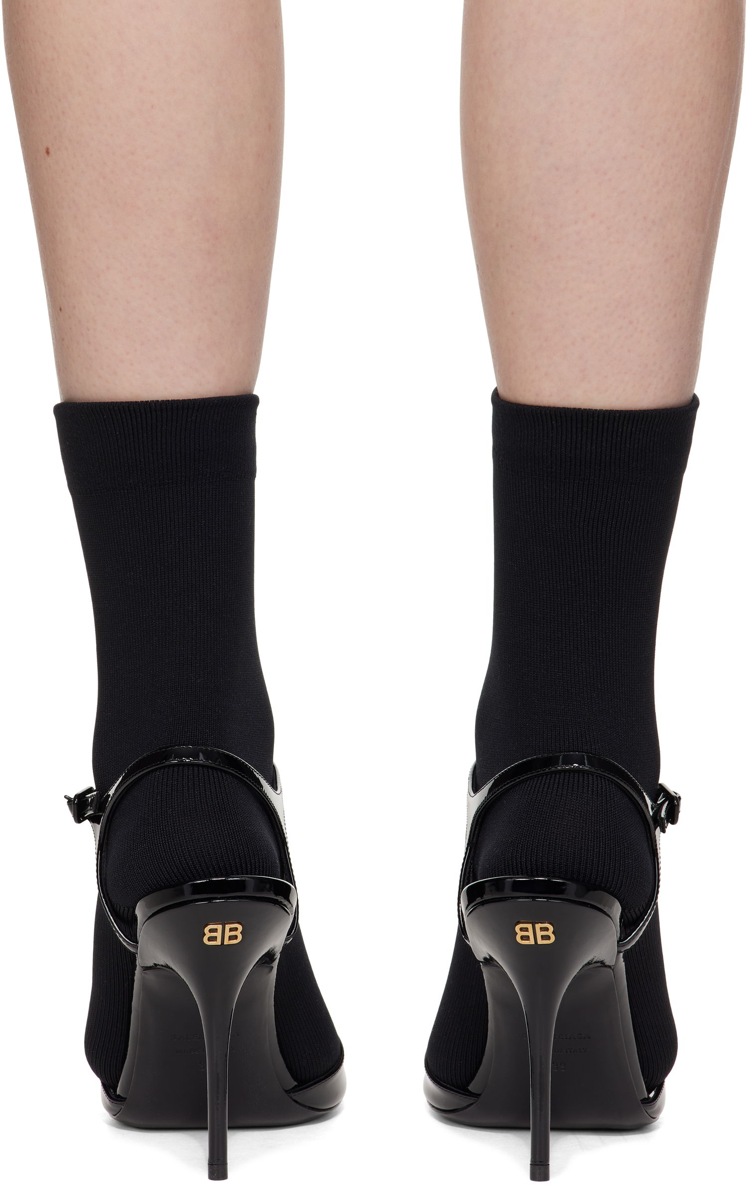 Чорапи Balenciaga Balenciaga Avenue Sock 110 Heeled Sandals Черно | 810517 W12H2, 1