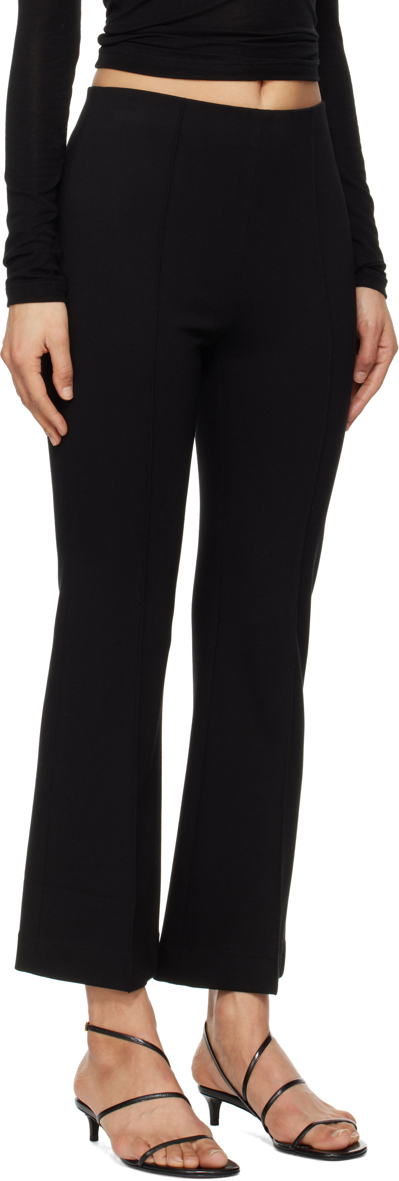 Панталони rag & bone Rag & Bone Irina Ponte Slim Fit Kick Flare Trousers Черно | WAC25S7003D803, 1