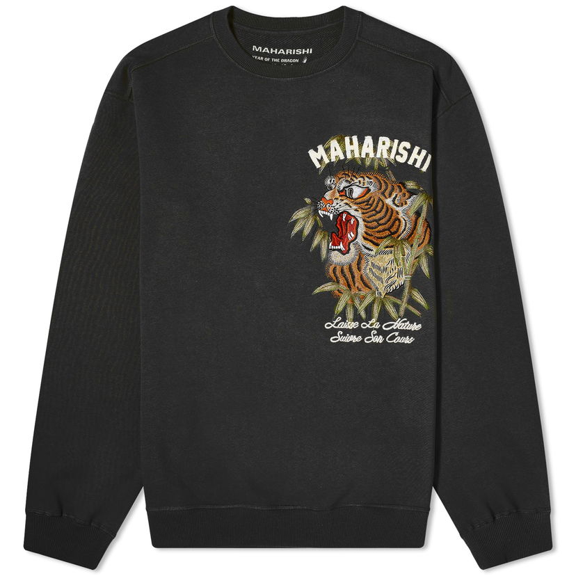 Суитчър Maharishi Maha Tiger Embroidered Sweatshirt Черно | 5101-BLK