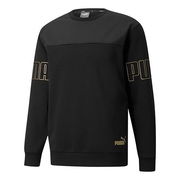 Winterized Crew Bronzing Logo Splicing Pullover