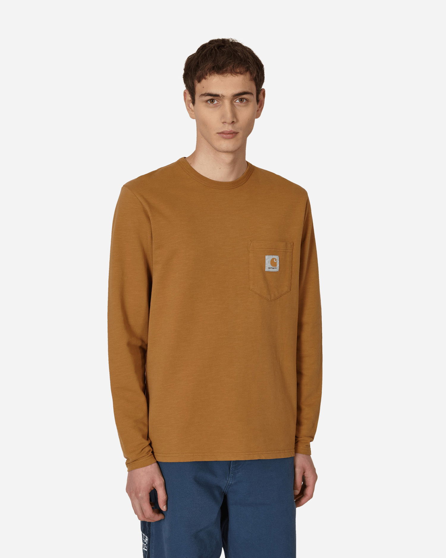 Суитчър Carhartt WIP Slub Yarn Pocket Кафяво | I030025 RIXX, 1