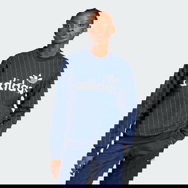Пуловер adidas Performance Pinstripe Graphic Sweatshirt Тъмно синьо | JJ3488, 0