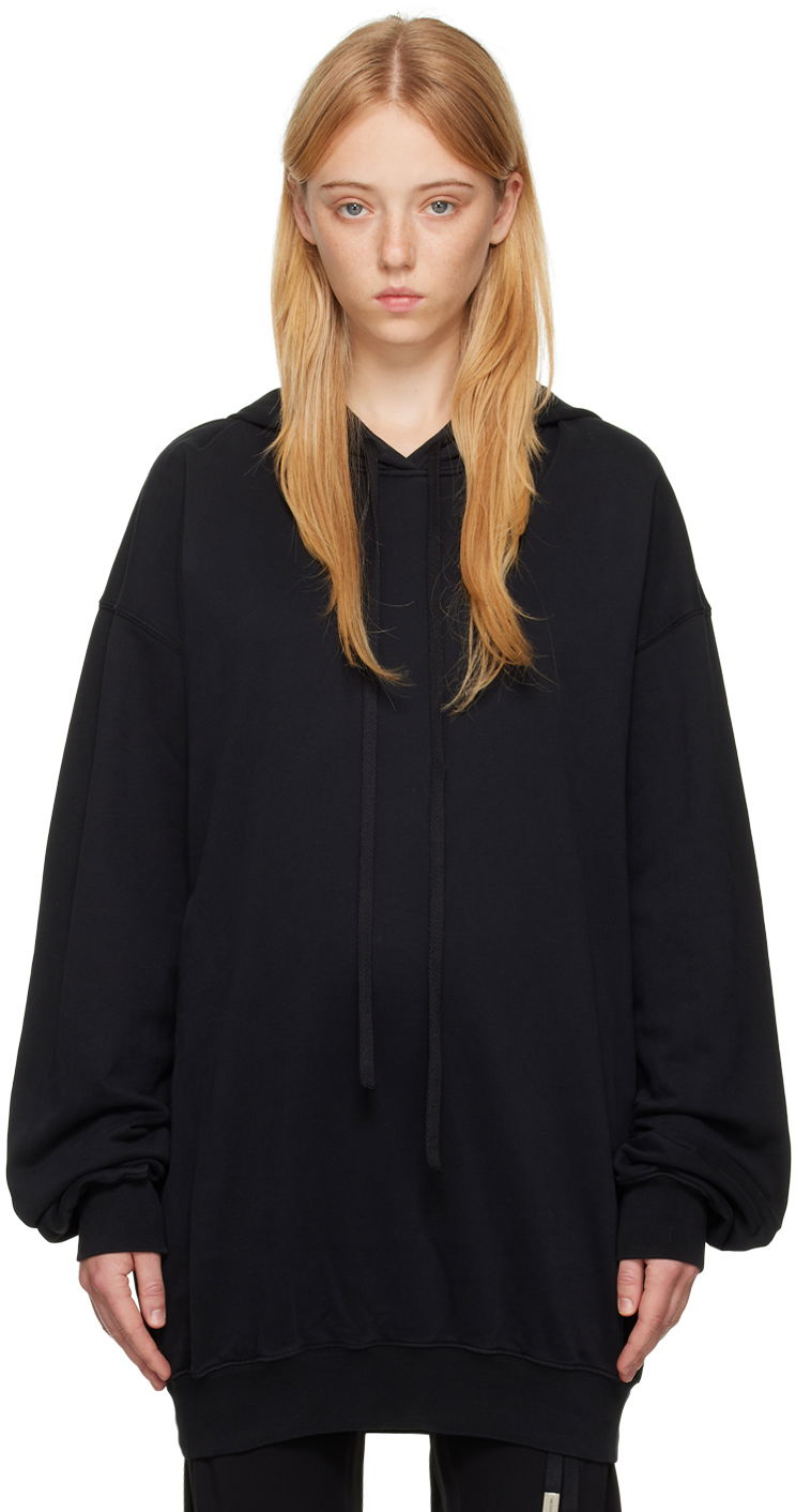 Суитчър Ann Demeulemeester Relaxed-Fit Cotton-Jersey Hoodie Черно | 2202-W-JSW01-FA185-099