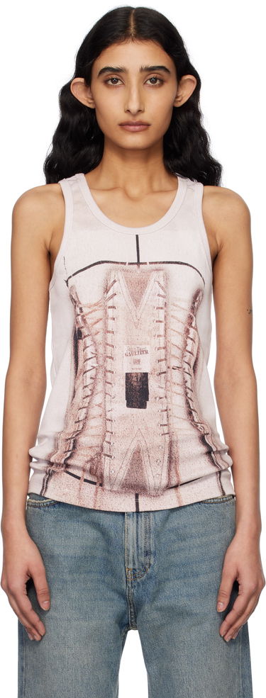 Потник Jean Paul Gaultier Jean Paul Gaultier Corset Trompe-L’oeil Tank Top Бежово | 25/34-F-DB057-J582-260100, 0
