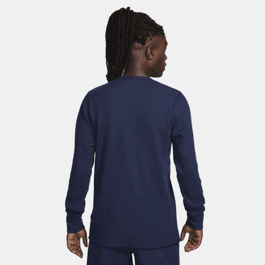 Суитчър Nike Long-sleeve Heavyweight Waffle Top Тъмно синьо | DX0894-451, 4