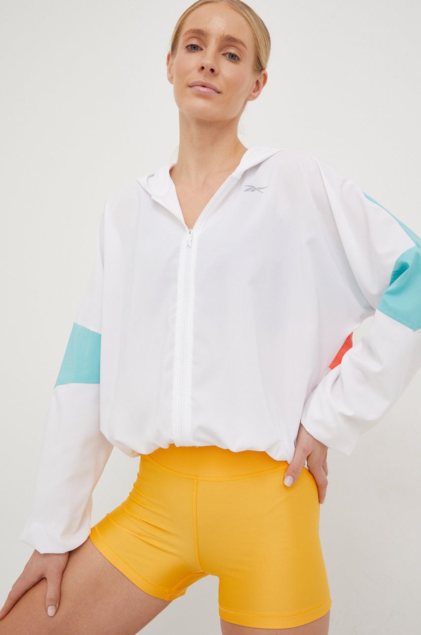 Суитчър Reebok Reebok Oversize Running Jacket Бяло | HM5128, 0