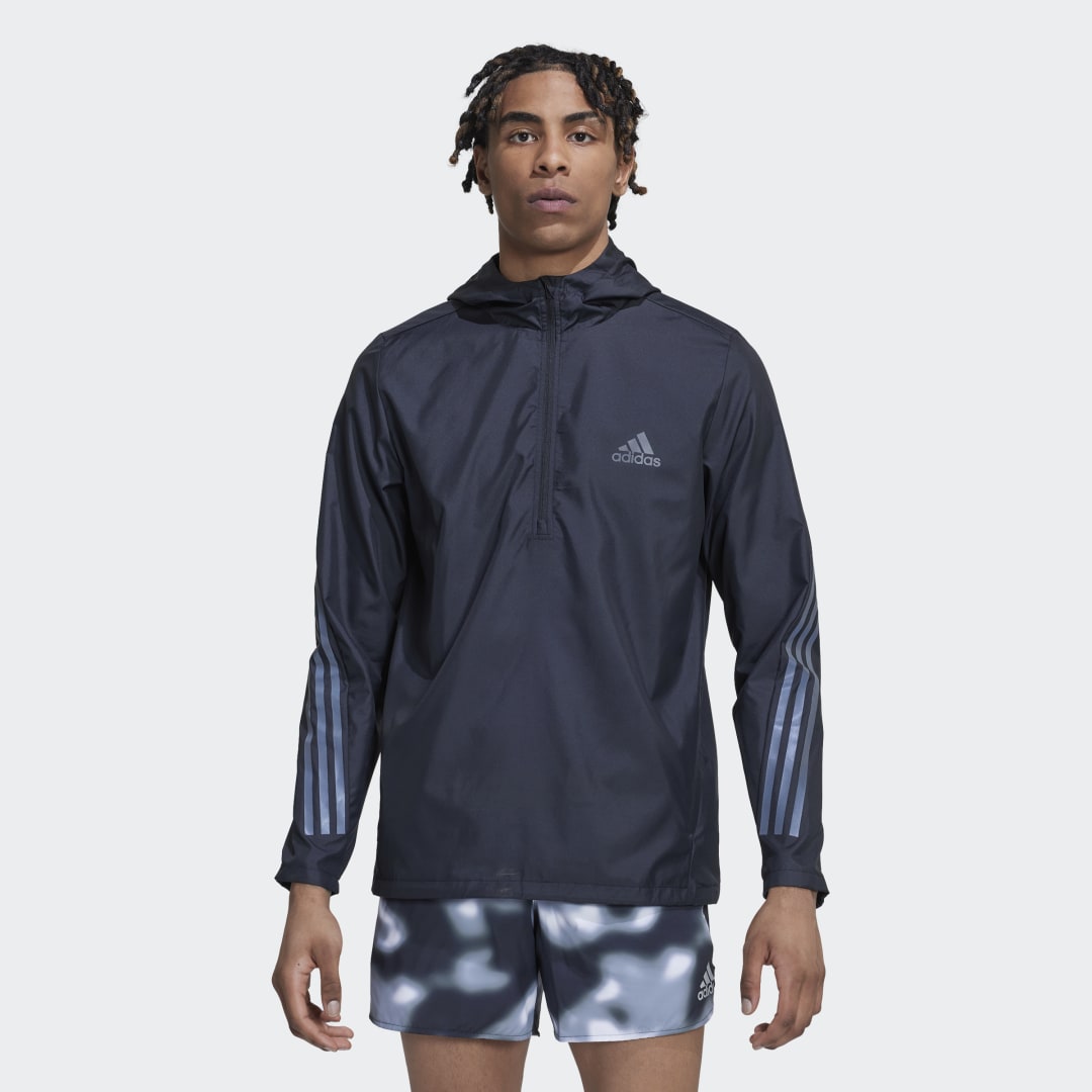 Яке adidas Originals Run Icons 3-Stripes Jacket Тъмно синьо | HN2878, 0