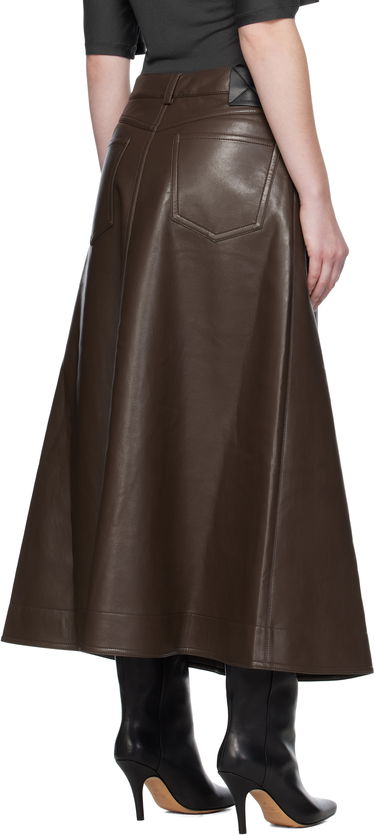 Пола Nanushka Nanushka Cintia Regenerated Leather Maxi Skirt Кафяво | NW25PFSK15478, 2