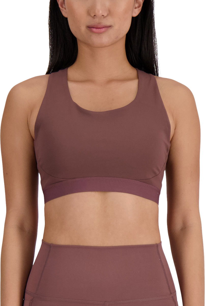 Сутиен New Balance Sleek Medium Support Pocket Sports Bra Бургунди | wb41046-lie