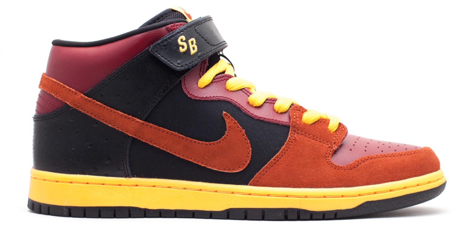 Кецове и обувки Nike SB SB Dunk Mid Ostrich Team Red Червено | 314383-680, 0