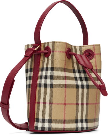 Дамска чанта Burberry Mini Check Bucket Bag Многоцветен | 8116284, 1