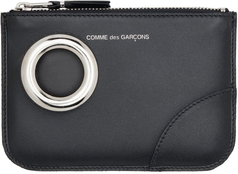 Портфейл Comme des Garçons COMME des GARÇONS WALLETS Black Silver Eyelet Wallet Pouch Черно | SA8100SE