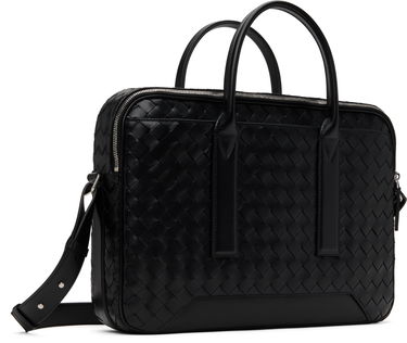 Чанта за пътуване Bottega Veneta Woven Leather Briefcase Черно | 766361V2HL18803, 2