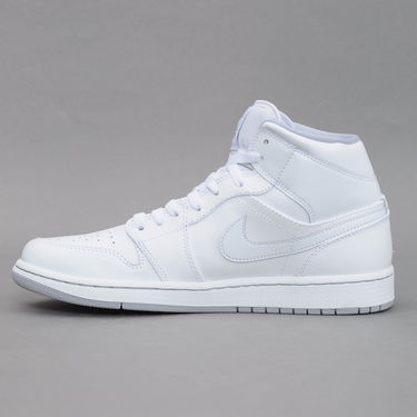 Кецове и обувки Jordan Air Jordan 1 Mid "White Wolf Grey" Бяло | 554724-112, 0
