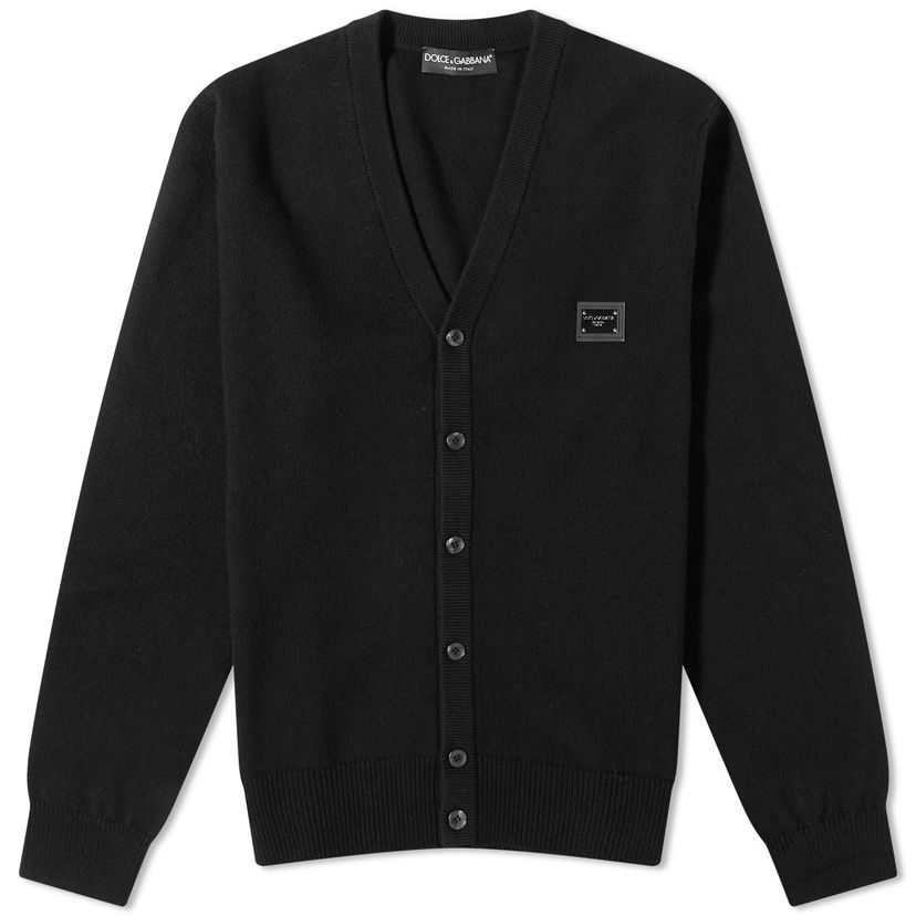 Пуловер Dolce & Gabbana Plate Knitted Cardigan Black Черно | GXO37TJEMQ4-N0000