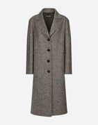 Dolce & Gabbana Single-Breasted Herringbone Wool Coat