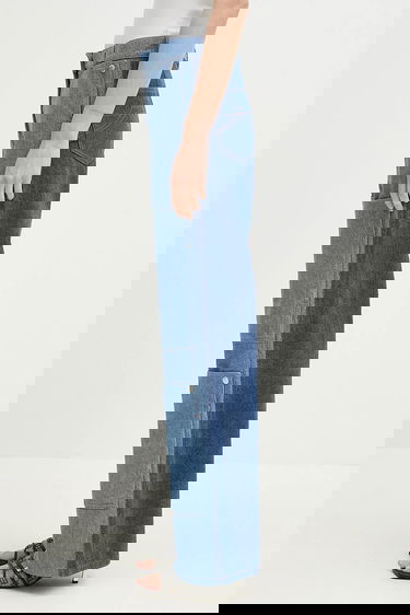 Дънки KENZO High Waist Multi-Panel Layered Jeans Синьо | FF52DP2306B4.DB, 1