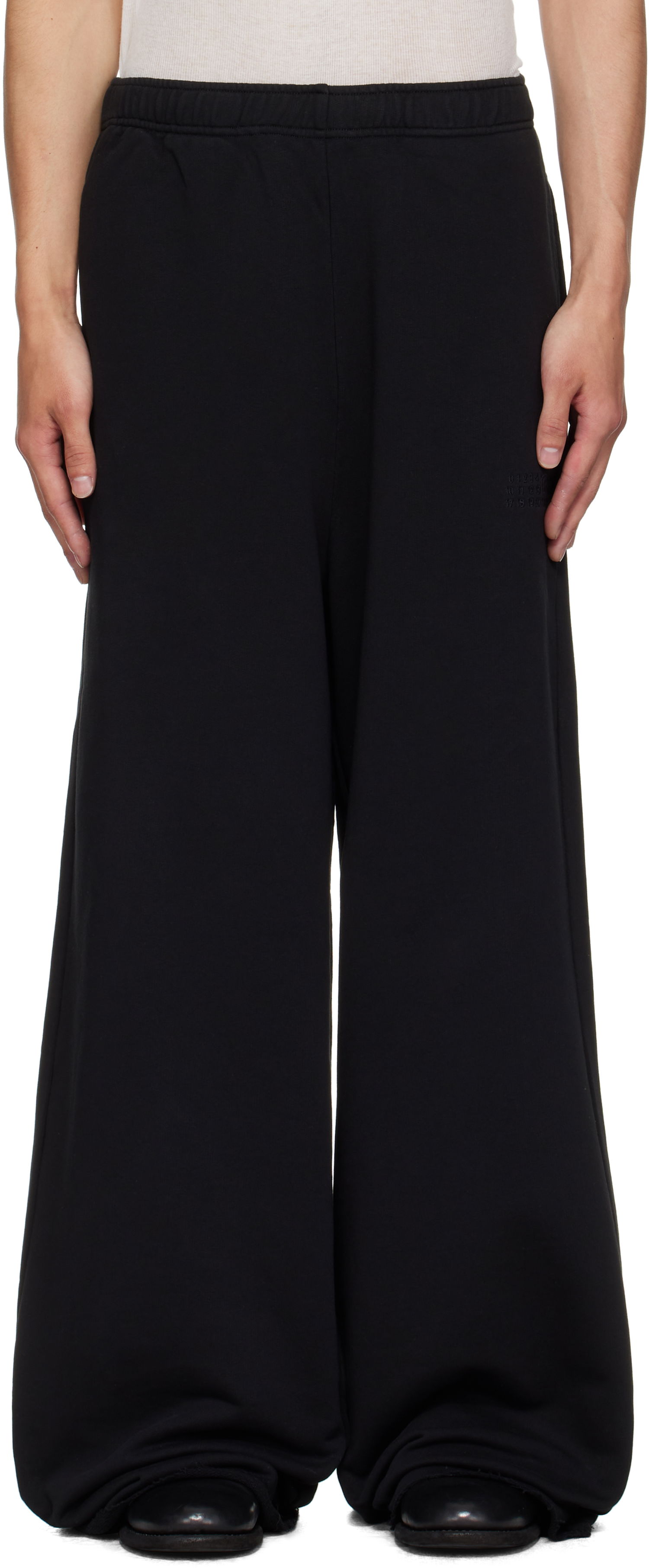 Спортни панталони Maison Margiela MM6 Maison Margiela Cotton Wide-Leg Sweatpants Черно | SH0KA0057 M25025, 0
