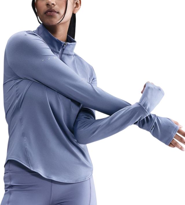 Swift Long Sleeve Half-Zip Top with Thumbholes