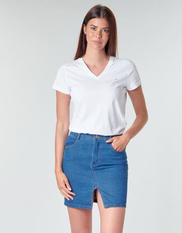 Тениска Tommy Hilfiger HERITAGE V-NECK TEE Бяло | WW0WW24969-100-NOS, 1