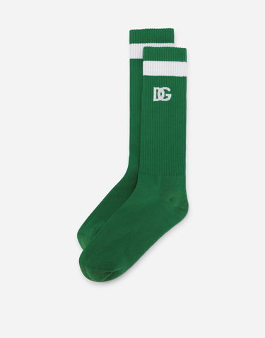Чорапи Dolce & Gabbana Ribbed Logo Socks Зелено | GXS80TJFMDQV0237, 1