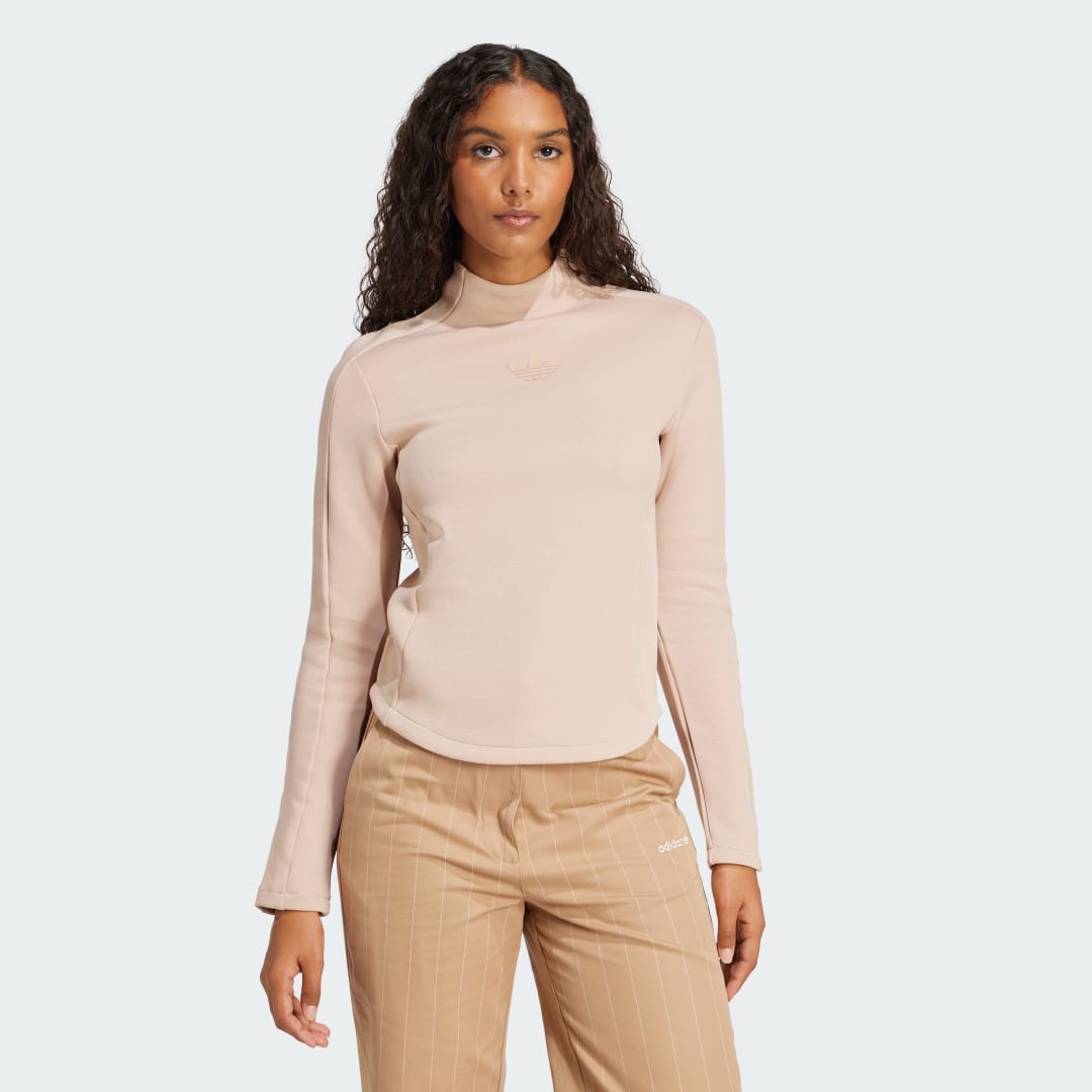 Structured Interlock Long Sleeve Top, 0