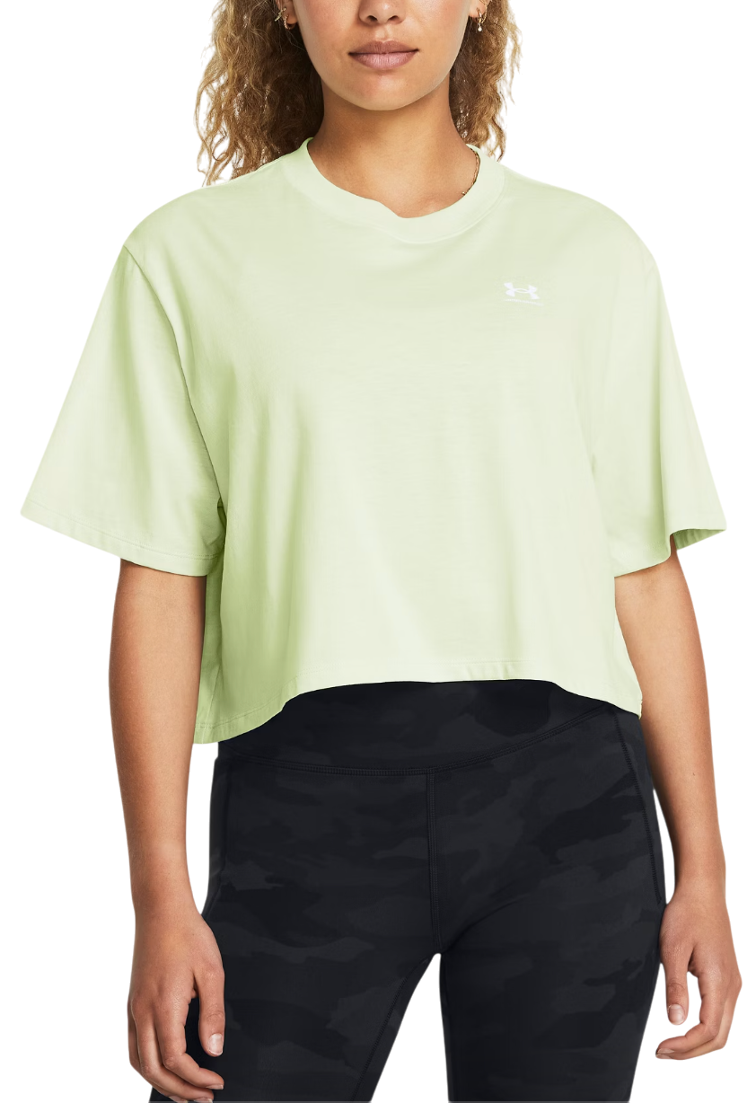 Тениска Under Armour UA W BOXY CROP LOGO SS Зелено | 1386845-383, 0