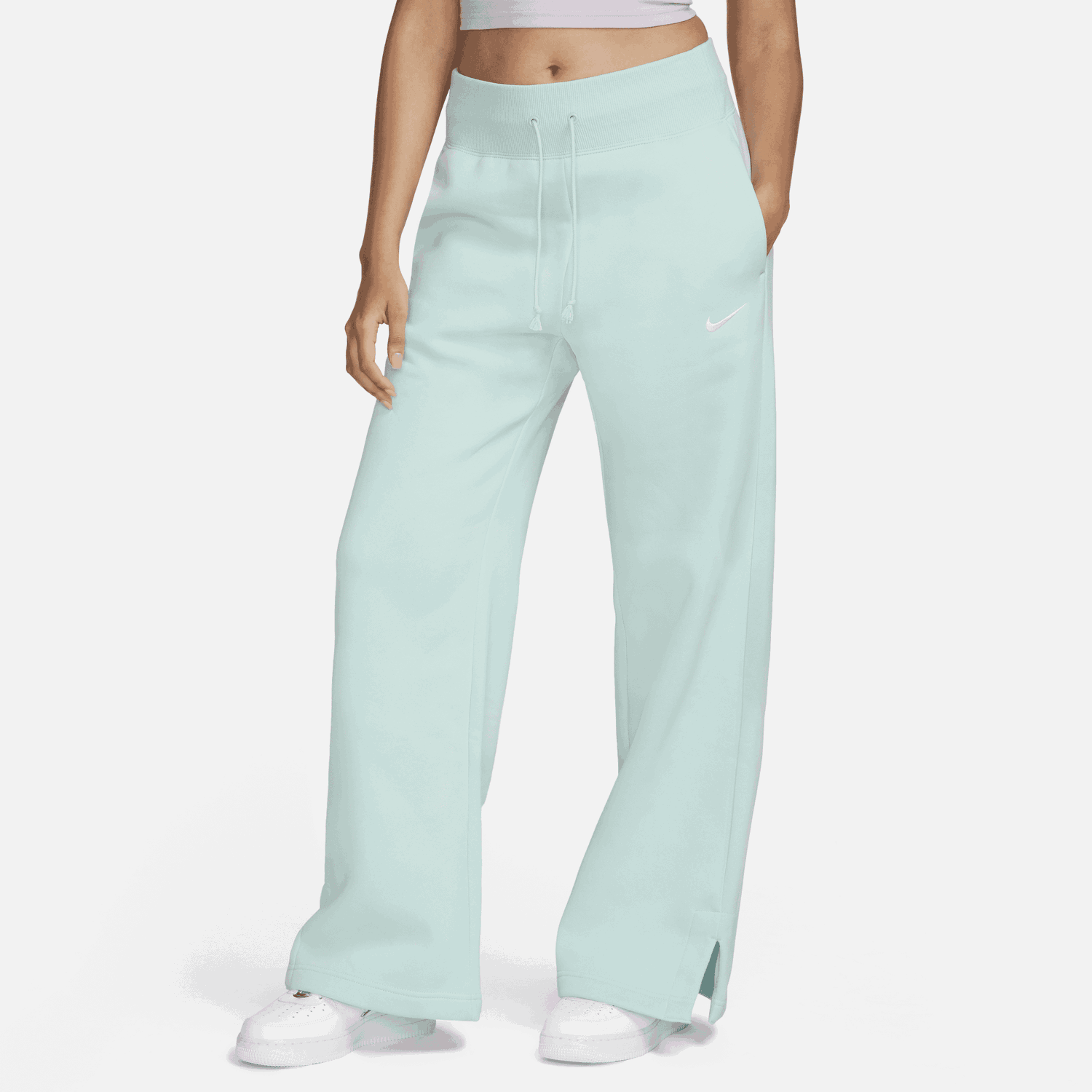 Спортни панталони Nike Sportswear Phoenix Fleece High-Waisted Wide Leg Tracksuit Bottoms Тюркоазено | DQ5615-346, 0