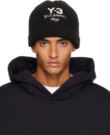 Шапка Y-3 Chunky Knit Beanie Y-3 Черно | JX8308, 0