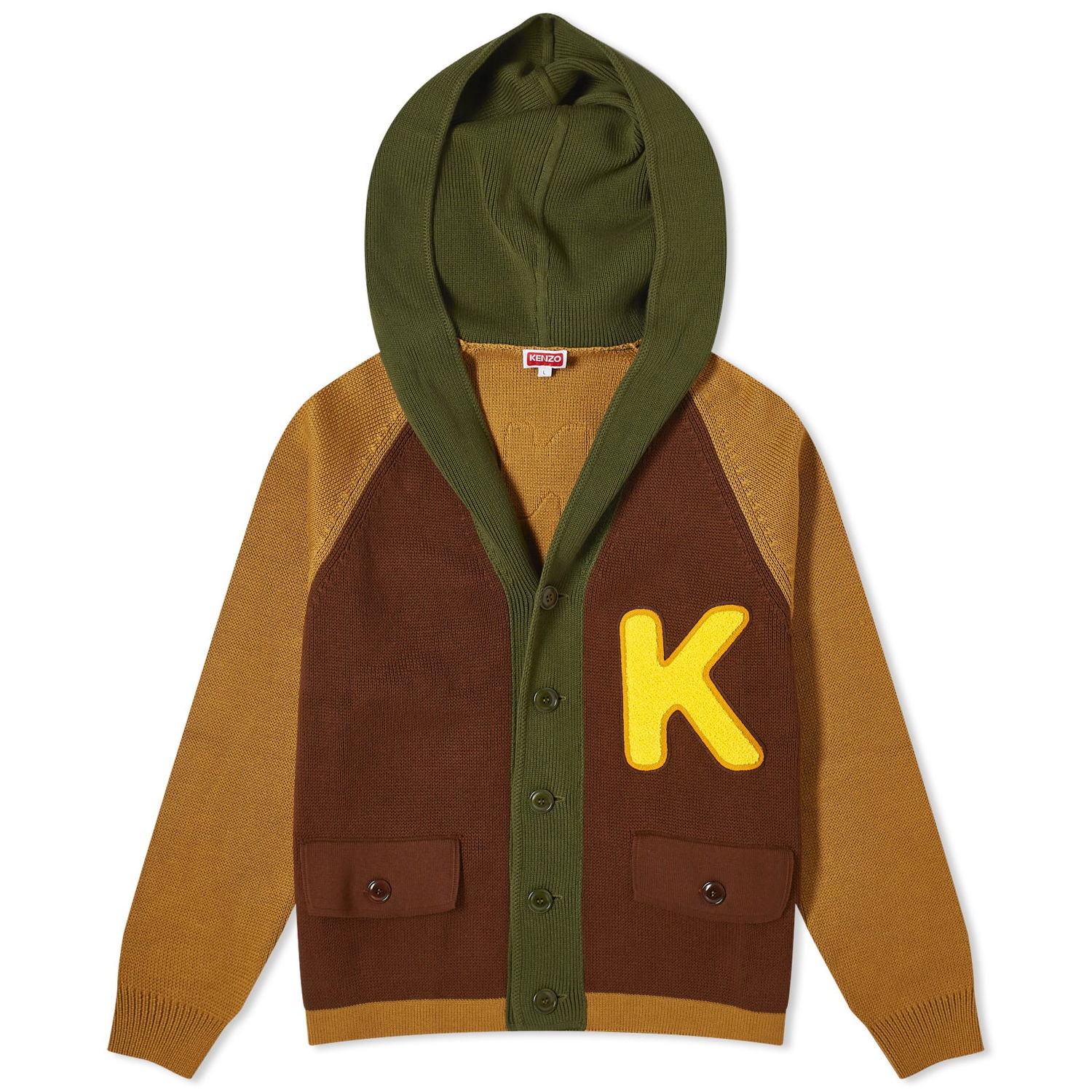 Пуловер KENZO Colour Block Cardigan Кафяво | FE55CA4383BI-14, 0