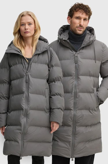 Пухо яке Rains Long Puffer Down Jacket Сиво | 15130.13, 0