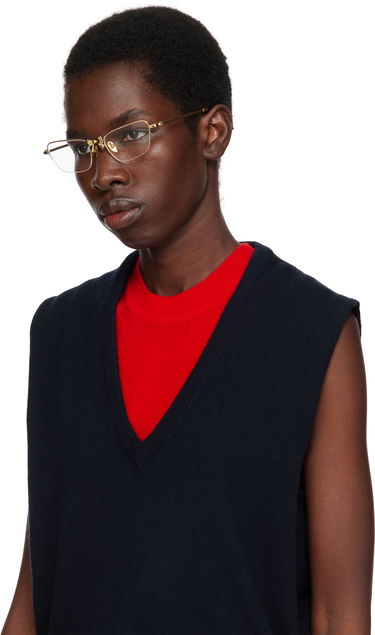 Слънчеви очила SHUSHU/TONG SHUSHU/TONG YVMIN Edition Metal Bowknot Glasses Металик | 25692GLD00NN, 3