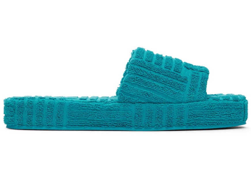 Кецове и обувки Bottega Veneta Resort Sponge Slides Тюркоазено | 659139 V0VW0 4484, 0