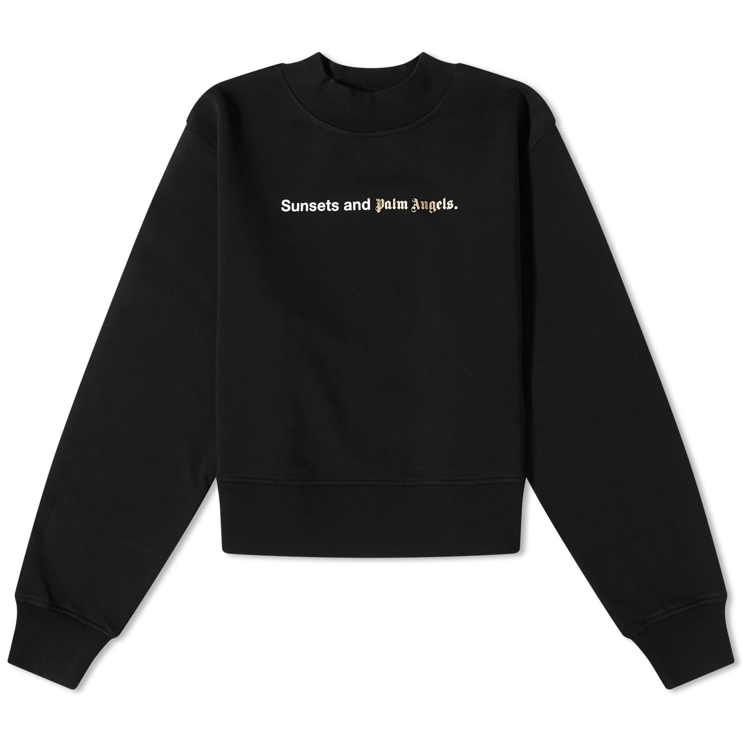Пуловер Palm Angels Sunset Fitted Crewneck Черно | PWBA016F23FLE0011001, 0