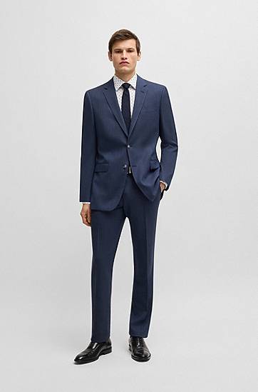 Риза BOSS Regular Fit Stretch Cotton Poplin Print Shirt Бяло | 50539178, 1