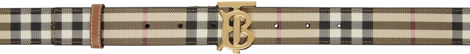 Колани Burberry Vintage Check Canvas Belt Бежово | 8094402, 0