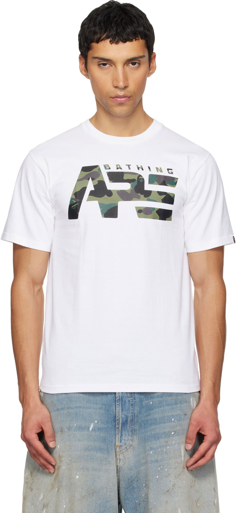 Тениска BAPE 1st Camo Tactical Logo T-shirt Бяло | 001TEL801015M