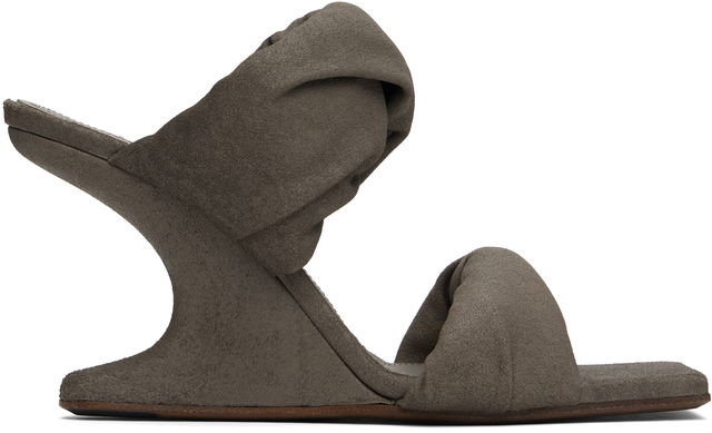 Rick Owens Porterville Cantilever 8 Twisted Heeled Sandals