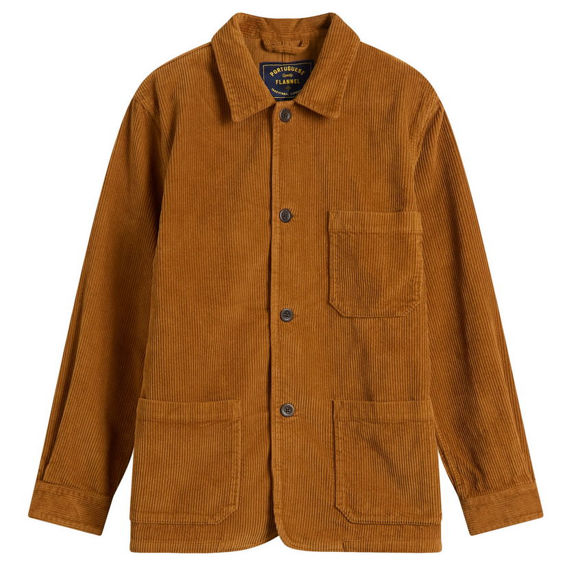 Яке Portuguese Flannel Portuguese Flannel Labura Corduroy Chore Jacket Кафяво | AW25047-ATS