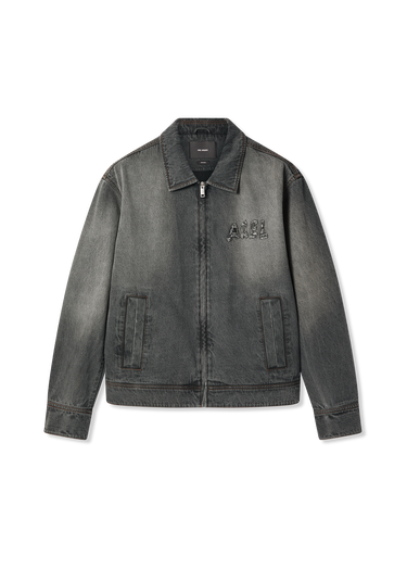 Яке AXEL ARIGATO Travis Washed Zip-Up Denim Jacket Сиво | A3472001, 1
