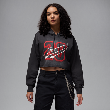 Суитчър Jordan Jordan Flight Fleece Cropped Hoodie Черно | HJ0145-045, 0
