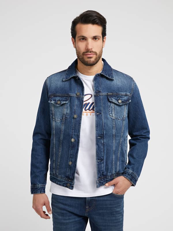 Яке GUESS Regular Fit Denim Тъмно синьо | M2GXN1D4HW3, 0
