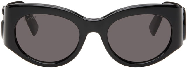 Gucci Black Marmont Monocolor Round Sunglasses