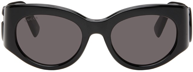 Gucci Black Marmont Monocolor Round Sunglasses