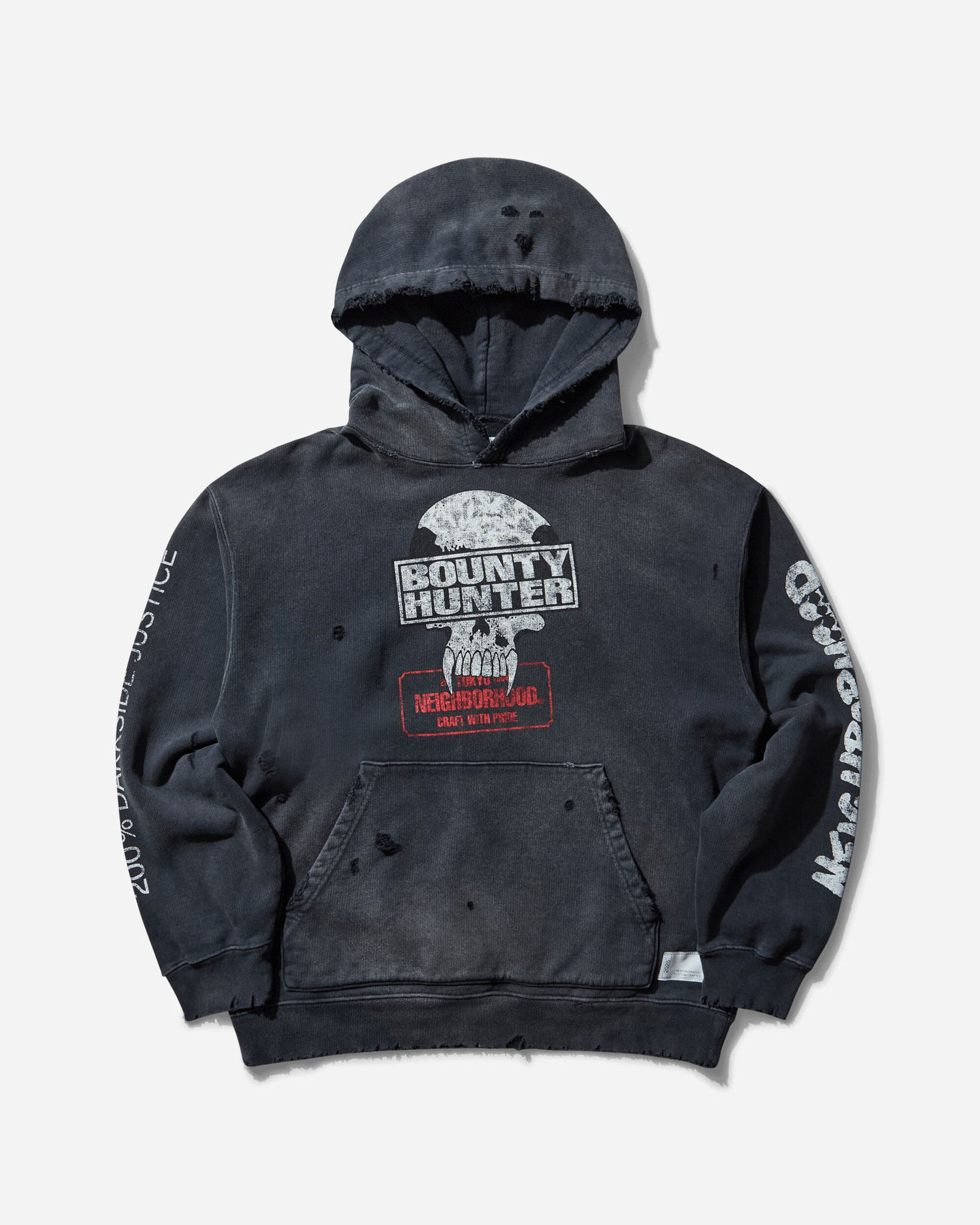 Суитчър Neighborhood Bounty Hunter Distressed Hoodie Черно | 251OKBHN-CSM01 BK, 1