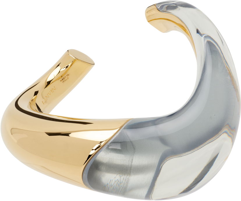 Гривна LANVIN Fargo Gold-Tone and Clear Resin Cuff Bracelet Металик | AW-CJFBL3-REFG-E25