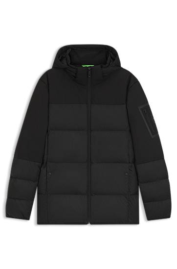 Пухо яке BOSS Water-repellent Down-Filled Jacket with Detachable Hood Черно | 50548693, 0